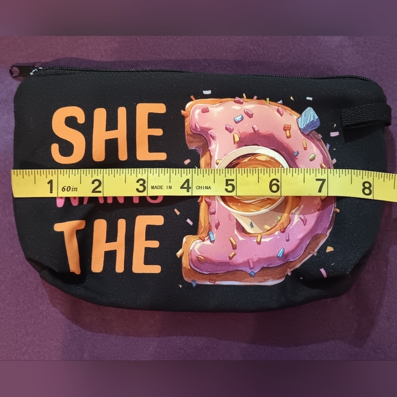 Donut Print Cosmetic Bag (NWT) - Picture 3 of 5